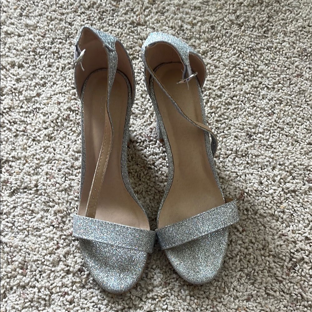 Elegant Silver Women's Heels